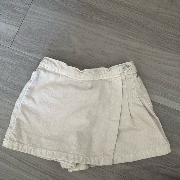 Zara Kids Cute cream Neutral Linen mini Skort For Girls- 18-24 Months - Picture 2 of 4